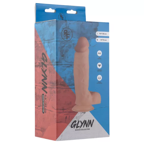 Real Fantasy Glynn - dildo ar sēkliniekiem realistisks 25cm naturāls