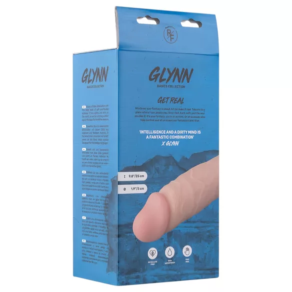 Real Fantasy Glynn - dildo ar sēkliniekiem realistisks 25cm naturāls