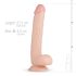 Real Fantasy Elvin - reālistisks sēkliniešu dildo - 28cm (dabīgs)