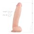 Real Fantasy Dwane - dabīgs, ar sēkliniekiem, 31cm garš dildo (dabīgs)