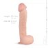 Real Fantasy Lexon - sēklotājs dzīvīgais dildo - 33cm (dabīgs)