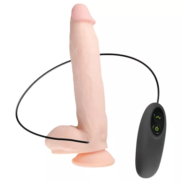 Real Fantasy Dwane - vibrators ar akumulatoru, reālistisks, 31 cm, bēšs