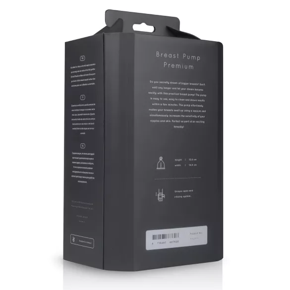 Saiz Premium - elektriskā krūts pumpis dubultā, mazs, caurspīdīgs-melns