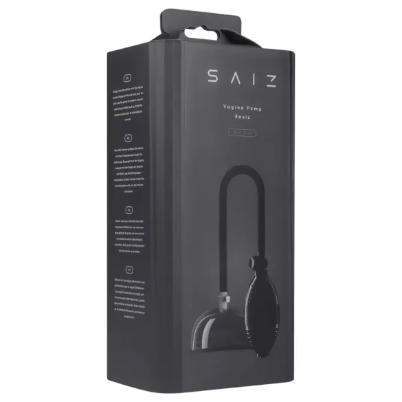 Saiz Basic - klitora pumpa caurspīdīga-melna