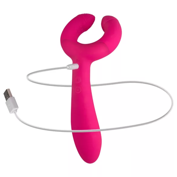 Easytoys Couple - pāru vibrators, uzlādējams, ūdensizturīgs, rozā