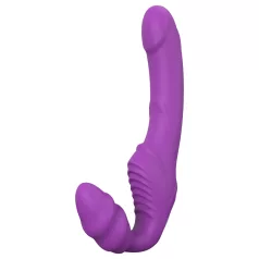 Dreamtoys Essentials - bezsiksnu strapon vibrators (violets)