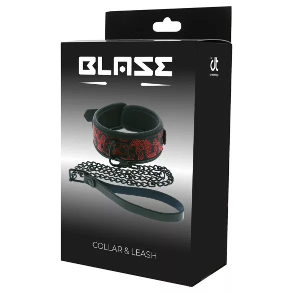 Dreamtoys Blaze - kakla siksnas un pavadas komplekts (sarkans)