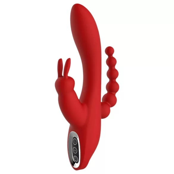 Red Revolution Hera - vibrators ūdensizturīgs trīsdaļīgs uzlādējams sarkans