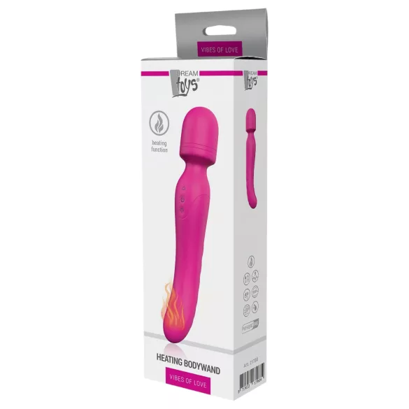 Vibes of Love masāžas vibrators ar sildīšanu, uzlādējams, rozā