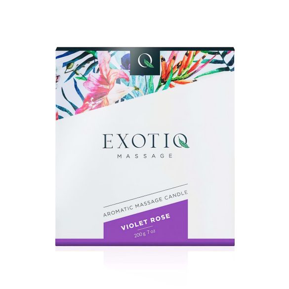 Exotiq - masāžas svece ar rožu aromātu 200g