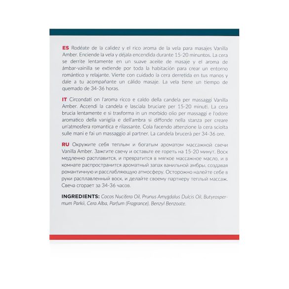 Exotiq - masāžas svece ar vaniļas un ambra aromātu 200g