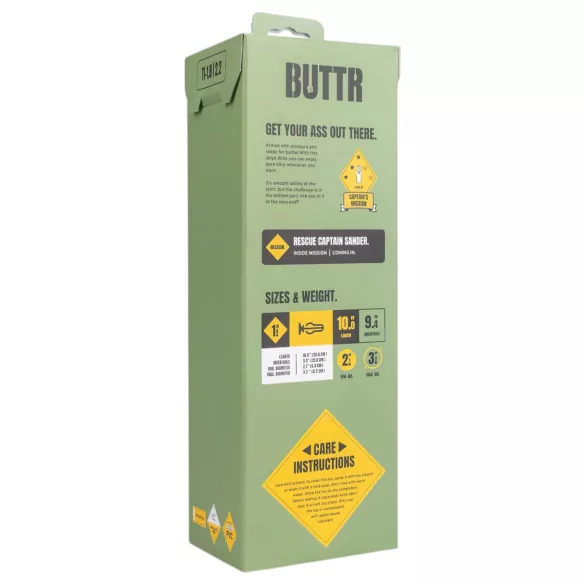 BUTTR dildo ar piesūcekni melns