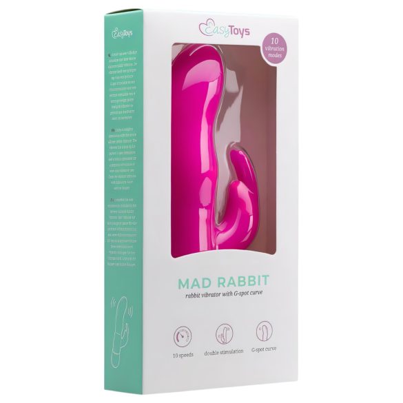 Easytoys Mad Rabbit - klitora vibrators ar truša ausīm rozā