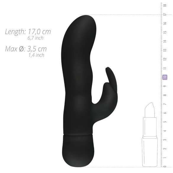 Easytoys Mad Rabbit - klitora un G punkta vibrators ar rokturi melns