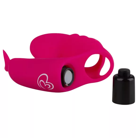 Easytoys pirkstu vibrators 2in1 rozā