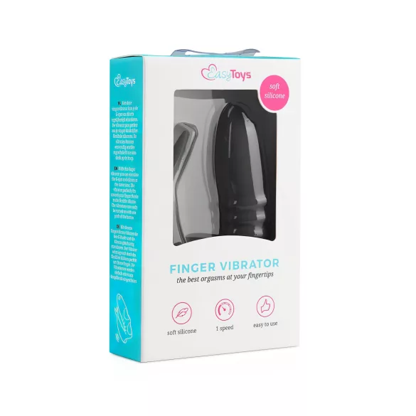 Easytoys pirkstu vibrators 2in1 melns