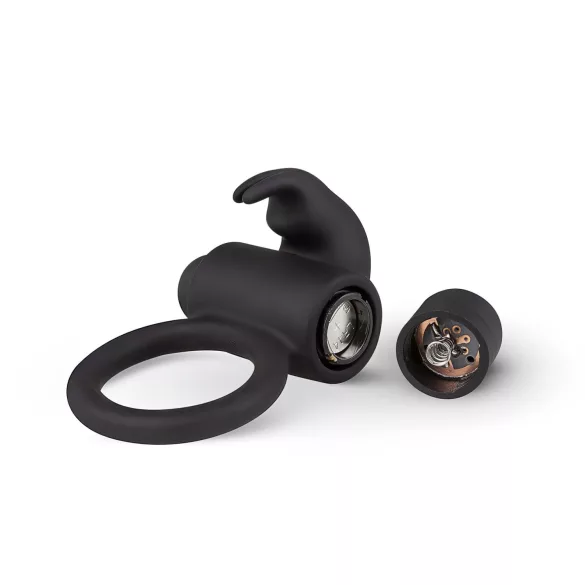 EasyToys Bunny - vibrējošs dzimumlocekļa gredzens melns