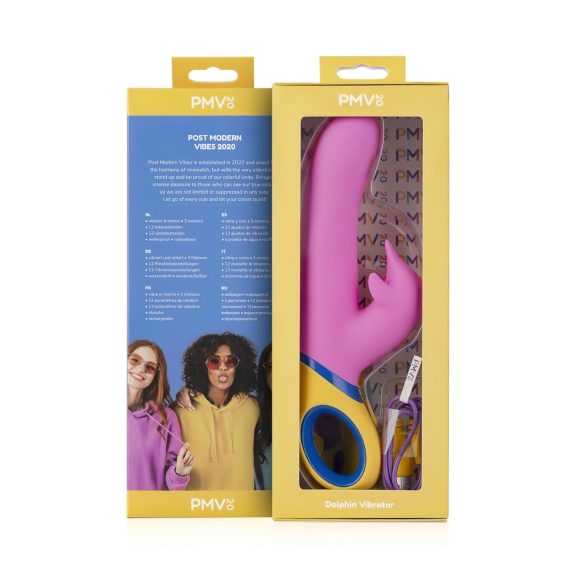 PMV20 rotējošs vibrators ar klitora stimulatoru rozā