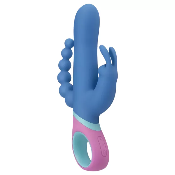 PMV20 Vice Double - vibrators ar rotējošu trīsdaļu uzgali zils