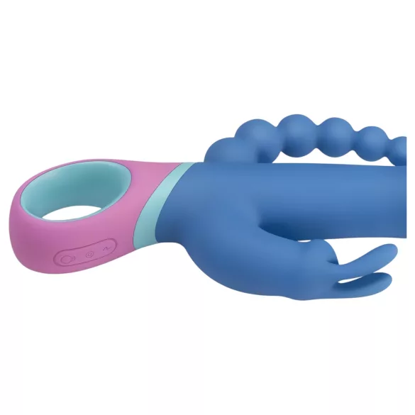 PMV20 Vice Double - vibrators ar rotējošu trīsdaļu uzgali zils