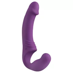   Easytoys - uzlādējams strap-on vibrators bez stiprinājuma, violets