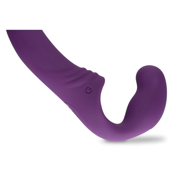Easytoys - uzlādējams strap-on vibrators bez stiprinājuma, violets