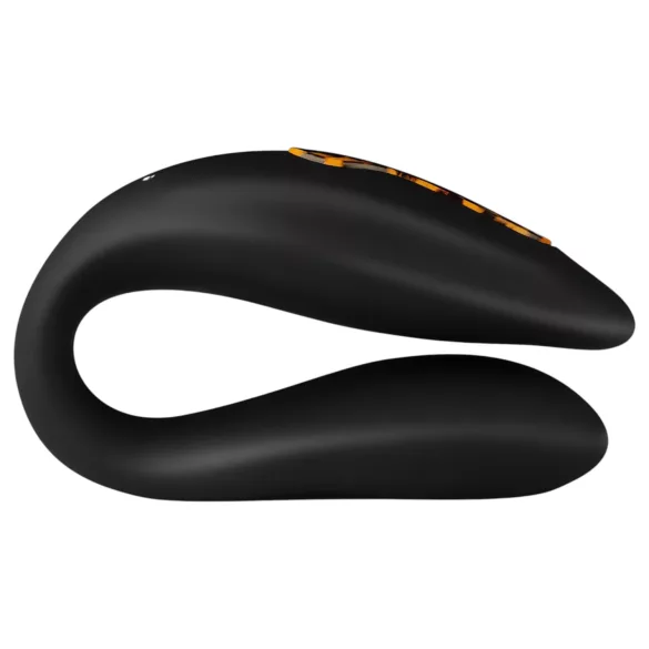 Panthra Zuna - uzlādējams, ūdensizturīgs pāru vibrators (leoparda melns)