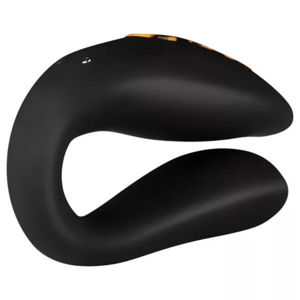 Panthra Zuna - uzlādējams, ūdensizturīgs pāru vibrators (leoparda melns)