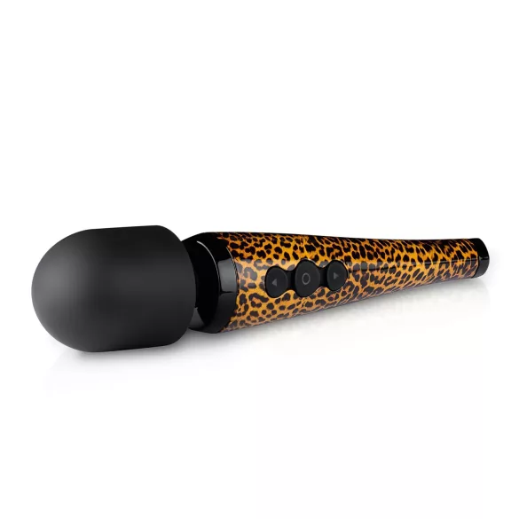 Panthra Shaka masāžas vibrators ar akumulatoru leoparda raksts melns