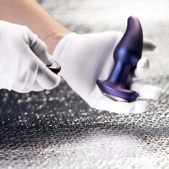 Hueman anālais vibrators ar rotējošām pērlītēm, violets