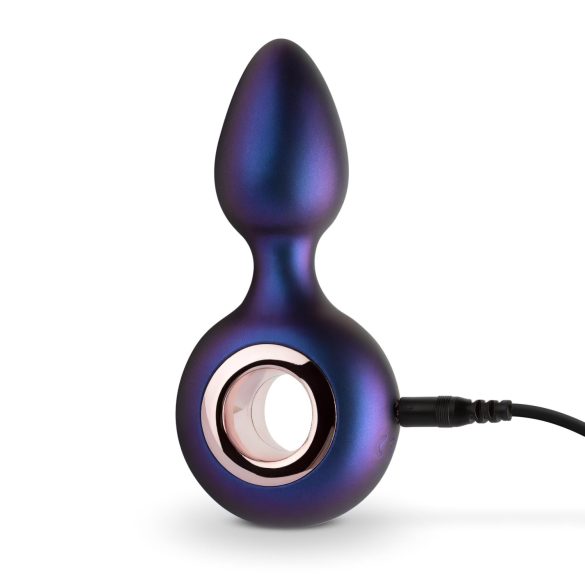Hueman anālais vibrators ar akumulatoru violets