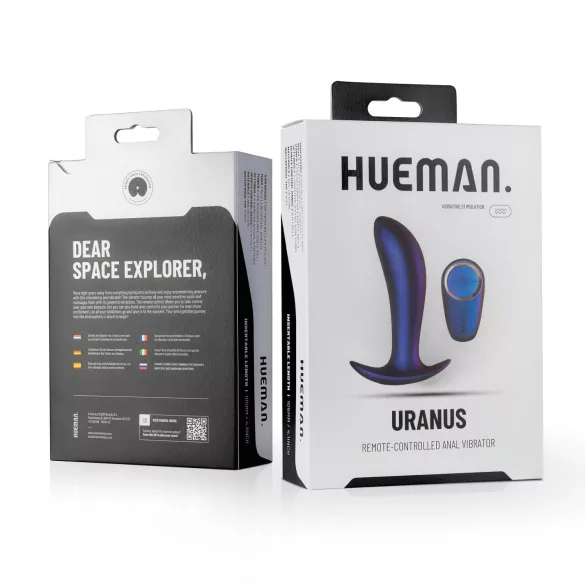 Hueman Uranus - anālais vibrators ar tālvadību un akumulatoru violets
