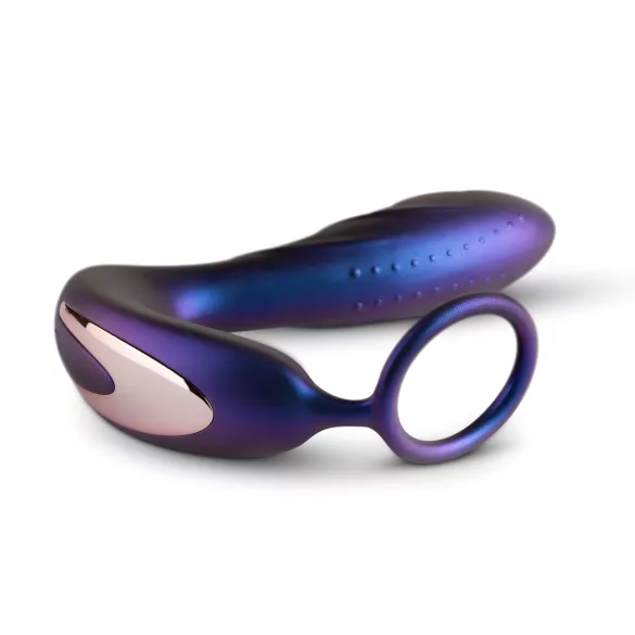 Hueman anālais vibrators ar tālvadību un dzimumlocekļa gredzenu, violets