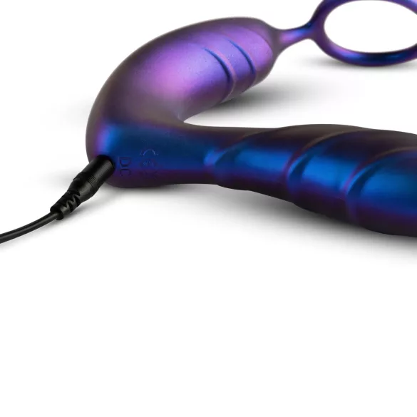Hueman anālais vibrators ar tālvadību un dzimumlocekļa gredzenu, violets