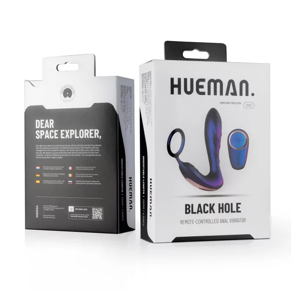 Hueman anālais vibrators ar tālvadību un dzimumlocekļa gredzenu, violets