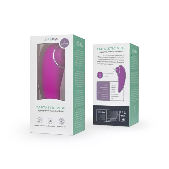 EasyToys Taptastic Vibe - uzlādējams, ūdensizturīgs klitora vibrators (rozā)