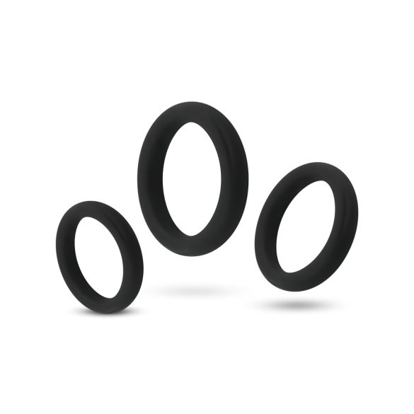 Easytoys dzimumlocekļa gredzenu komplekts, 3 gabali, melni