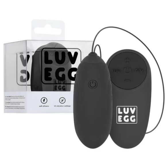 LUV EGG - bezvadu vibrējošā olīte ar akumulatoru melna