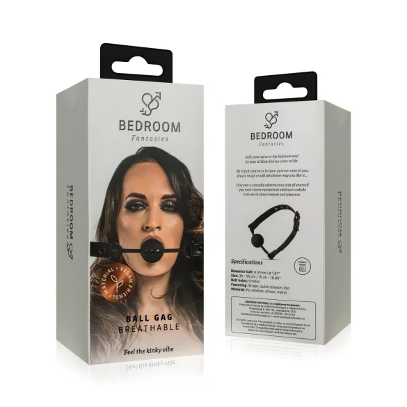 Bedroom Fantasies - mutes aizbāznis ar elpošanas caurumiem melns