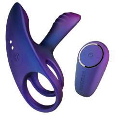   Hueman Infinity Ignite - vibrējošs erekcijas gredzens ar lodēm violets