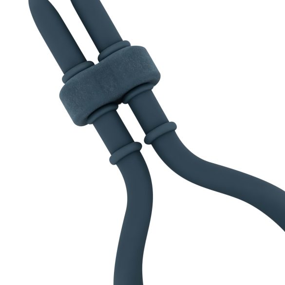 Boners - vibrējošs regulējams erekcijas gredzens zils