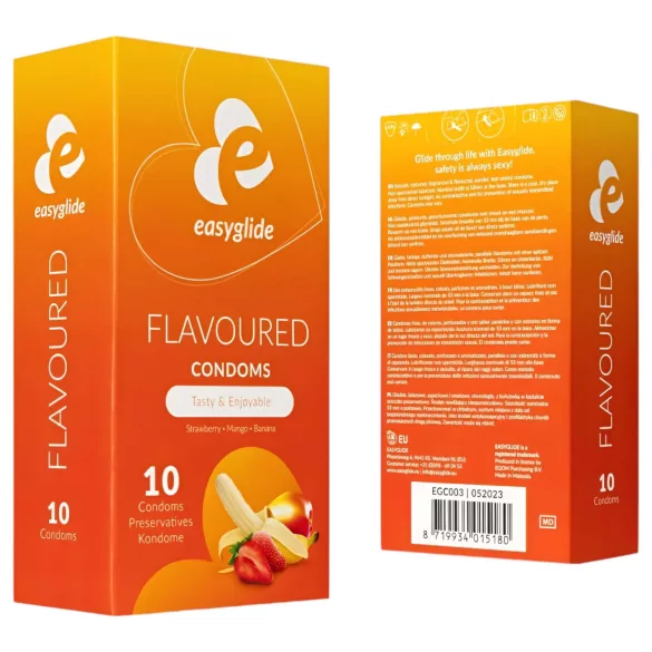EasyGlide prezervatīvi ar augļu garšu 10 gab