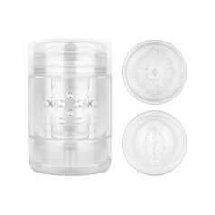   FPPR. - divpusējs masturbators - vagīna & anāls (caurspīdīgs)