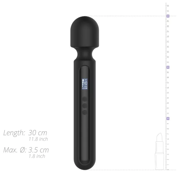 BLAQ - digitālais masāžas vibrators liels melns