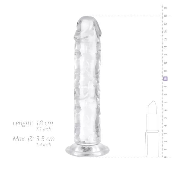 EasyToys - želejas dildo 16 cm caurspīdīgs