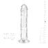 EasyToys - želejas dildo 16 cm caurspīdīgs