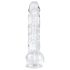 EasyToys - dildo ar sēkliniekiem 13,5 cm caurspīdīgs