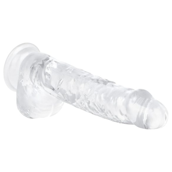 EasyToys - dildo ar sēkliniekiem 13,5 cm caurspīdīgs