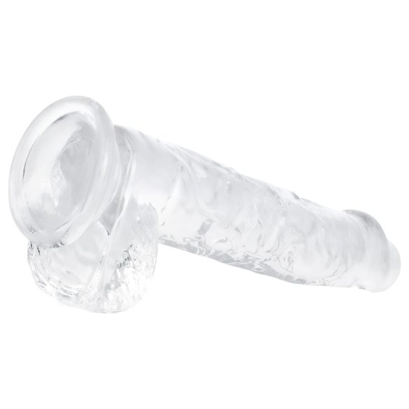 EasyToys - dildo ar sēkliniekiem 13,5 cm caurspīdīgs
