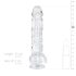 EasyToys - dildo ar sēkliniekiem 13,5 cm caurspīdīgs